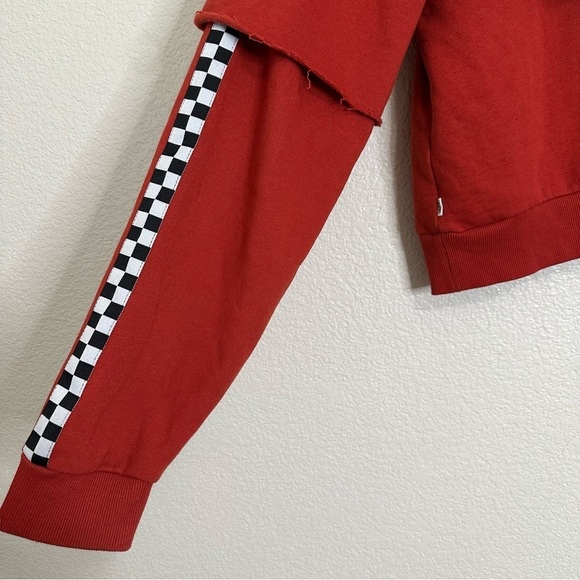 Vans Rubber Co. Red Chromo Twofer Hoodie Women's Sweatshirt, Size XL - Picture 7 of 13